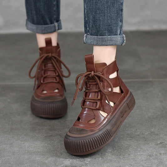 Women's Price Roman Retro Rub Colored Authentic Toe Box Boots
