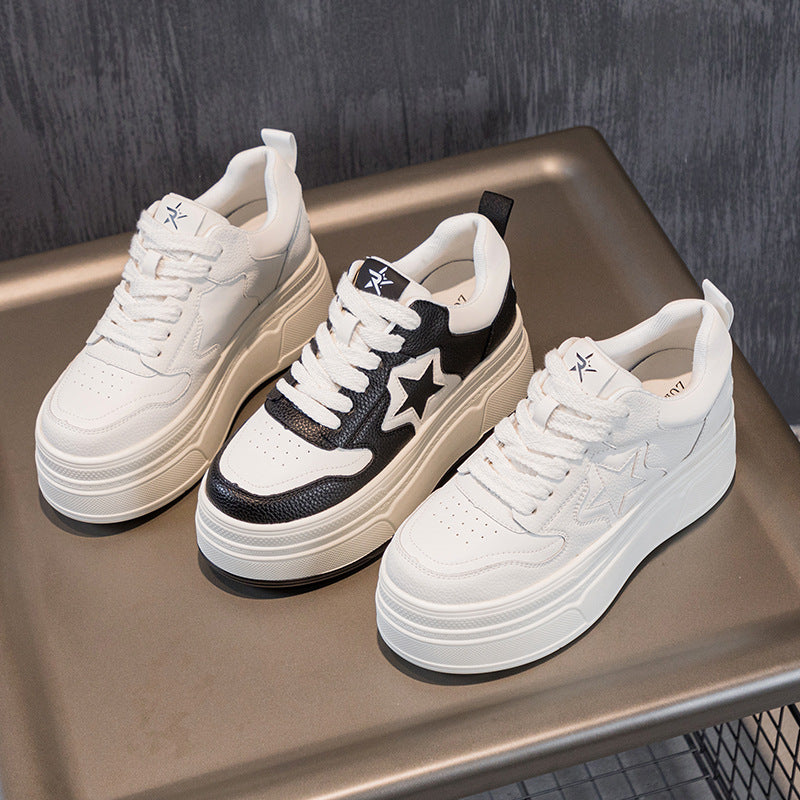 Women's Design Sense Niche Winter White Thick Casual Shoes