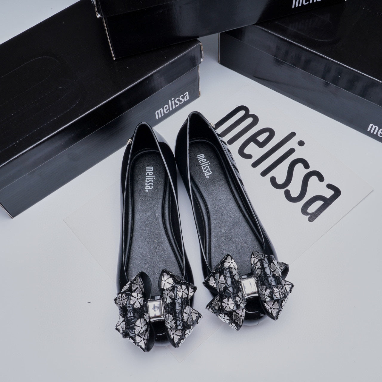Women's Melisa Bronzing Big Bow Height Increasing Insole Sandals