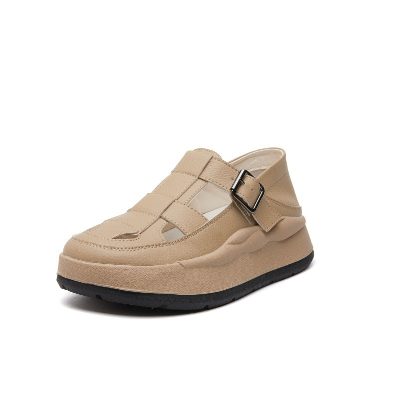 Women's Box Hollow Hole Comfortable Thick Platform Sandals