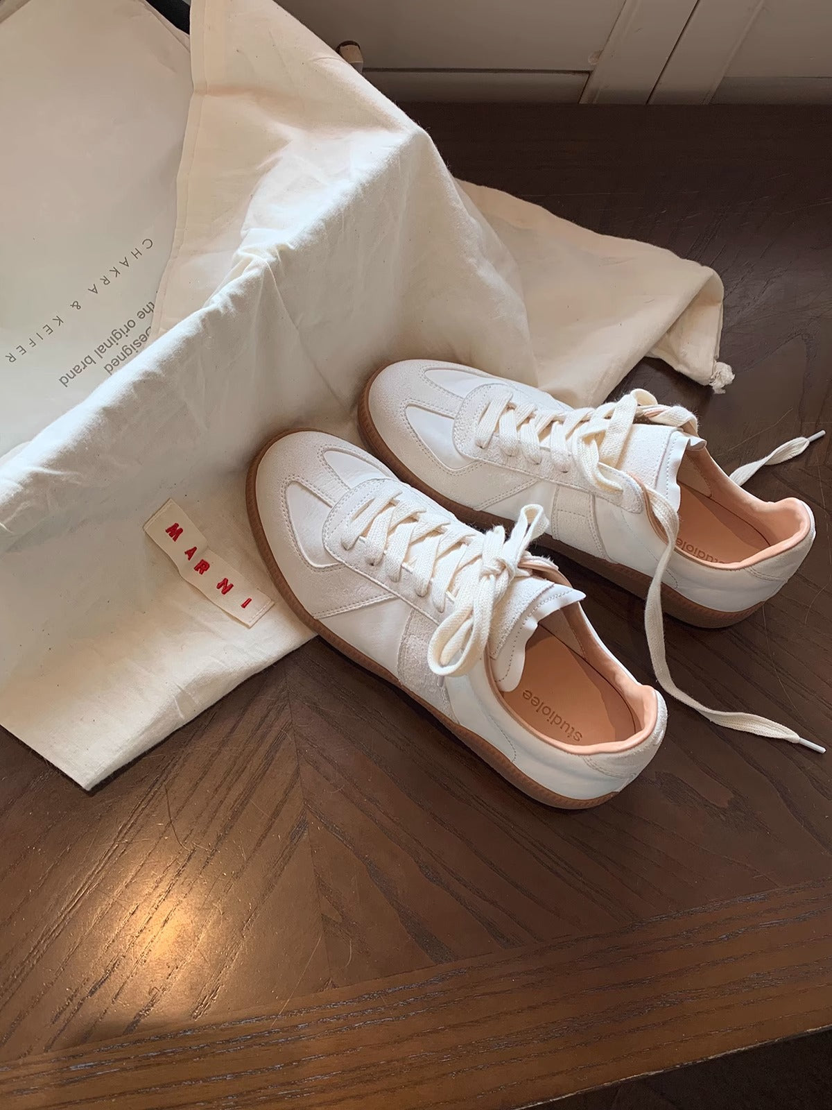 Women's Retro Genuine Assorted Colors Round Head Thick Sneakers