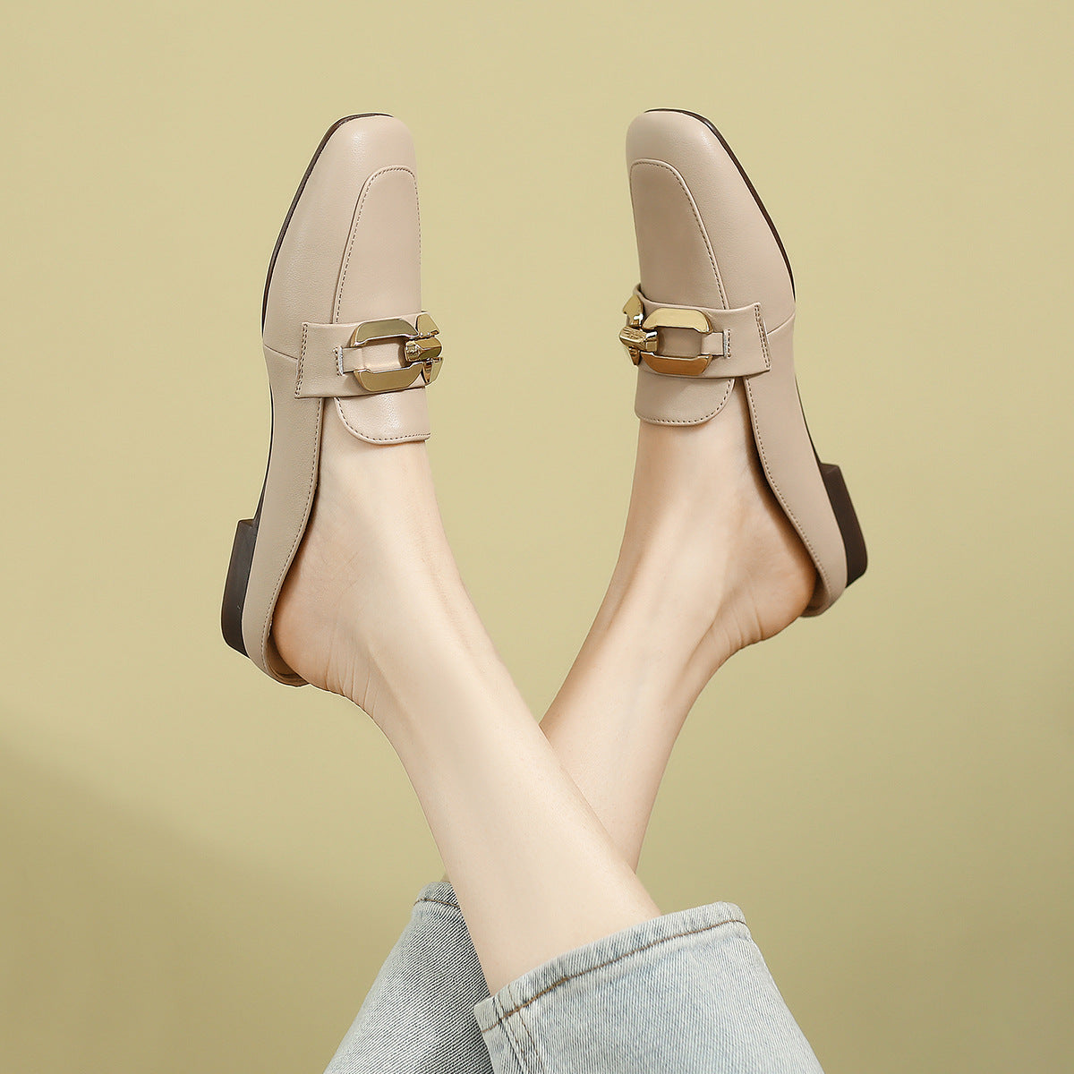 Women's Summer British Style Lazy Pump Half Fashion Sandals