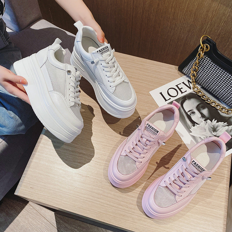 Women's Height Increasing Insole Mesh Summer Breathable Casual Shoes