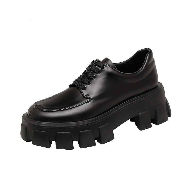 Women's British Style Thick-soled Heightened Preppy Platform Loafers