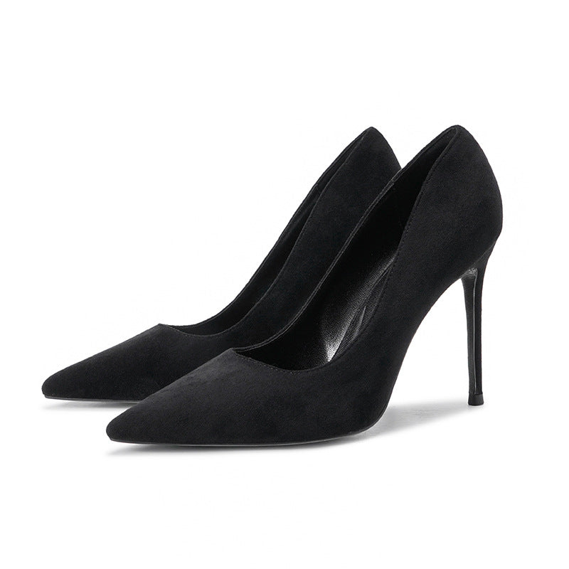 Women's Black High Stiletto Versatile Goddess Style Heels