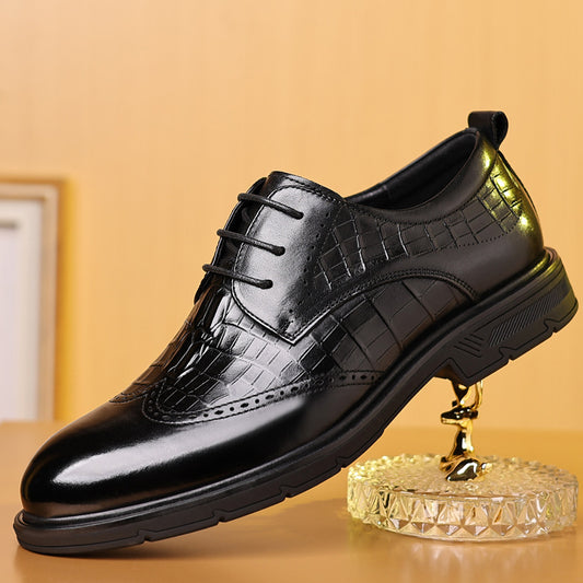 Men's Business Formal Wear Brogue British Style Leather Shoes