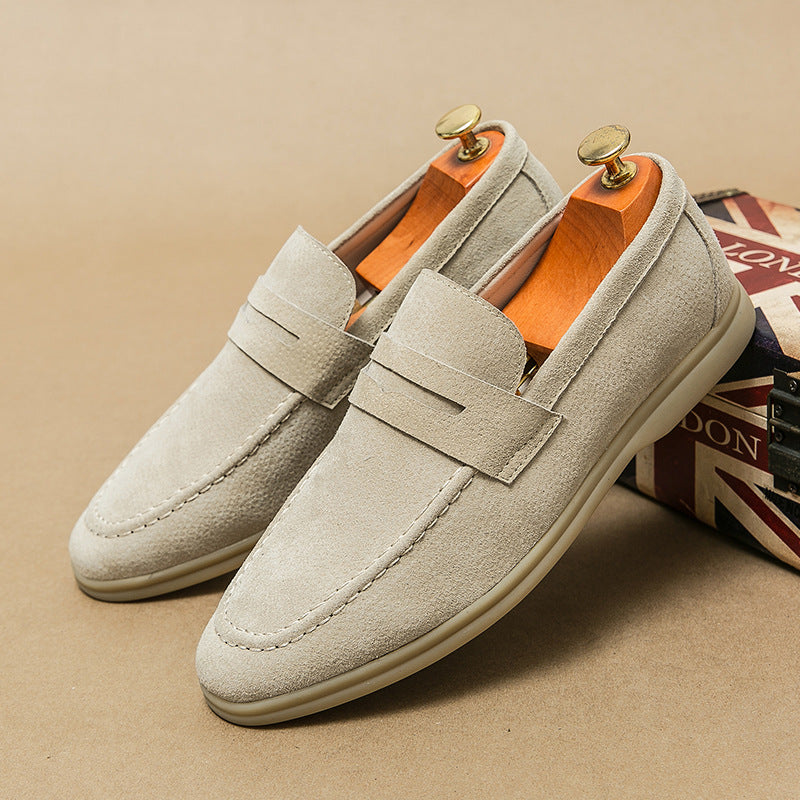 Men's Plus Size Fashion Slip-on Trendy Simple Leather Shoes