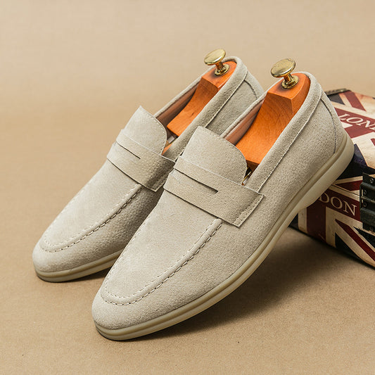 Men's Plus Size Fashion Slip-on Trendy Simple Leather Shoes