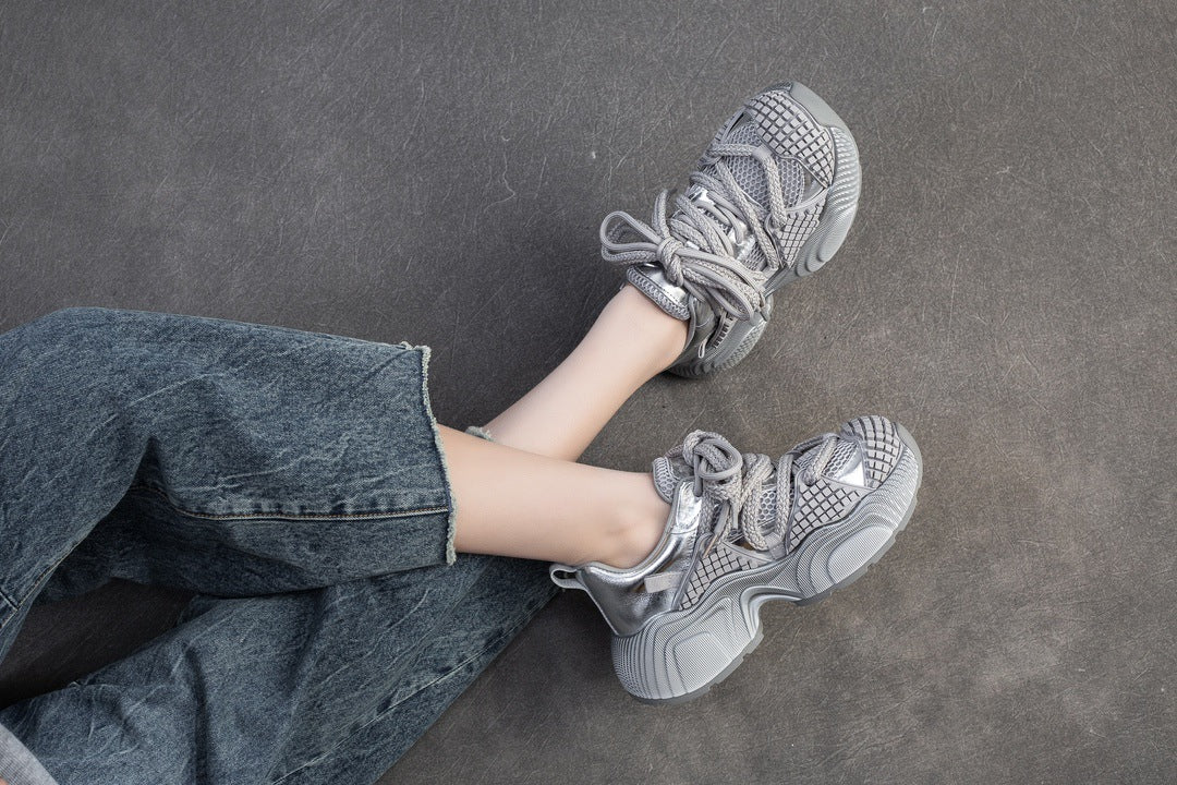 Women's Thick Bottom Dad Spring Breathable Comfortable Sneakers