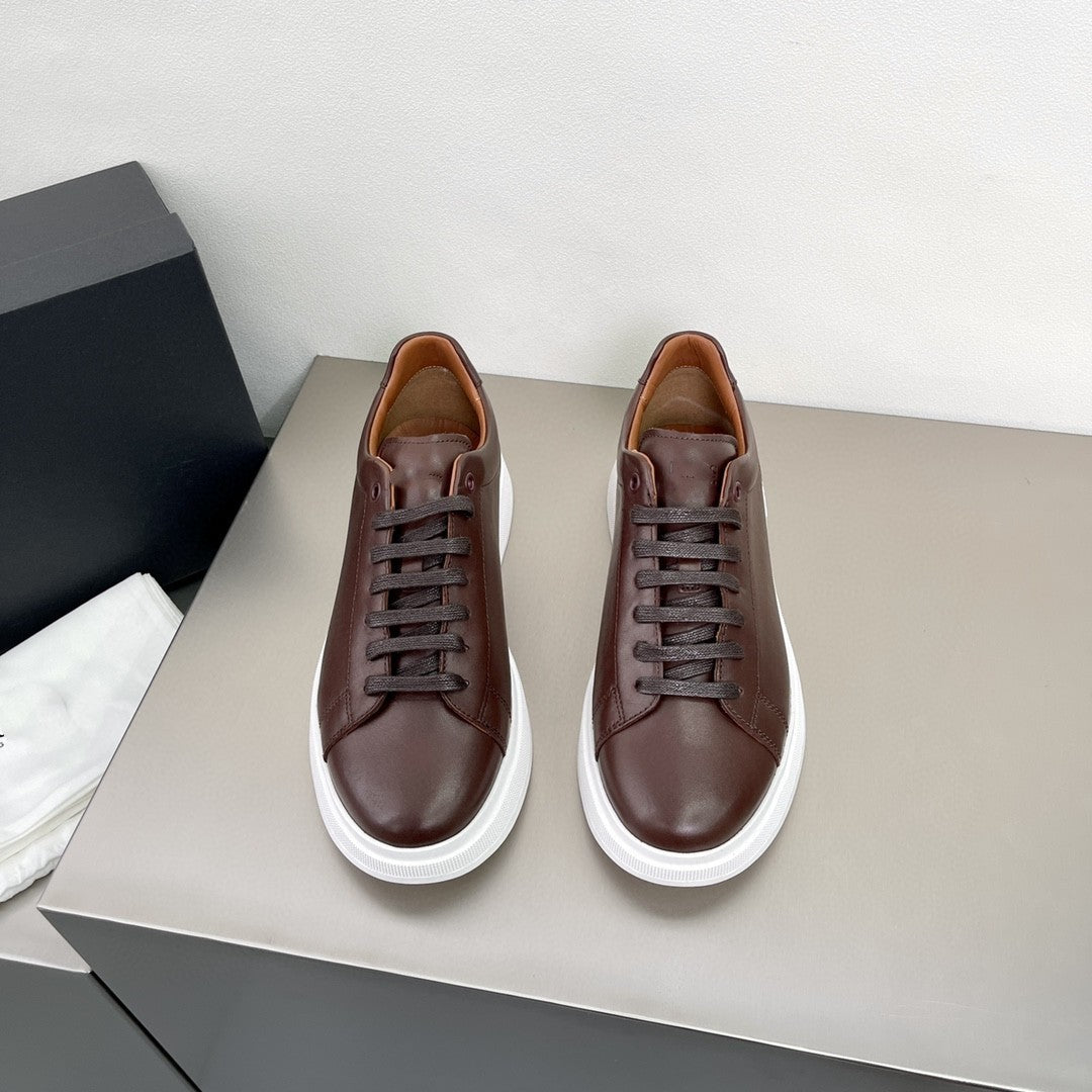 Men's Woven Sports Elegant Versatile Platform Blue Casual Shoes