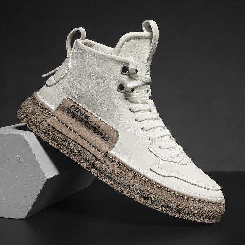 Men's Large Size Versatile Genuine Flat Fashion Men's Board Shoes