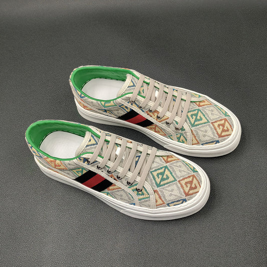 Men's Trendy Flat Cloth Light Luxury Slip-on Sneakers