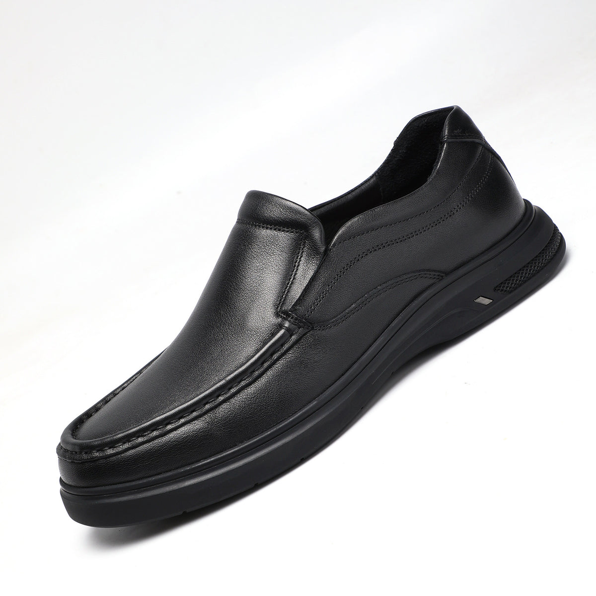 Men's Large Size Spring Slip-on Comfortable Flat Leather Shoes