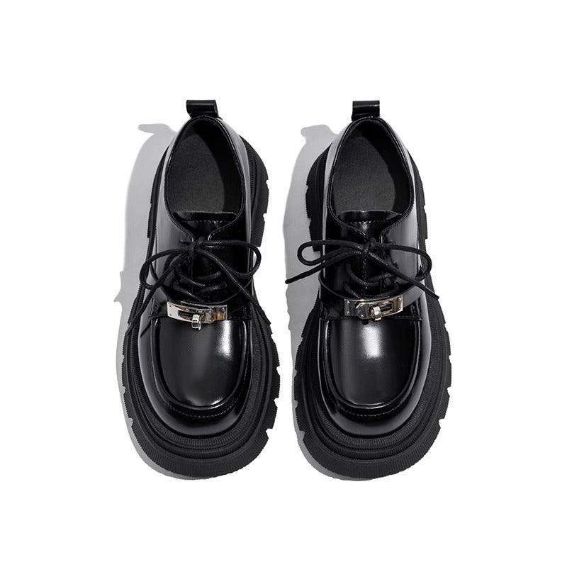 Women's Thick-soled British Style Small Genuine Retro Women's Shoes
