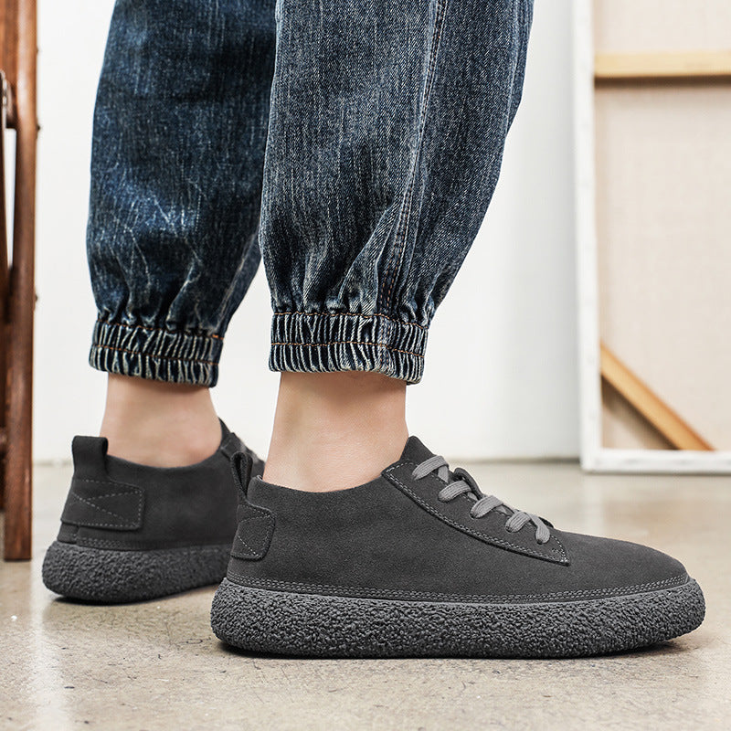 Men's Autumn Retro Matte Platform Board Casual Shoes