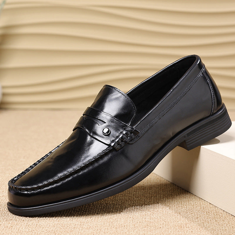 Men's First Layer Cowhide Genuine Formal Pumps Leather Shoes