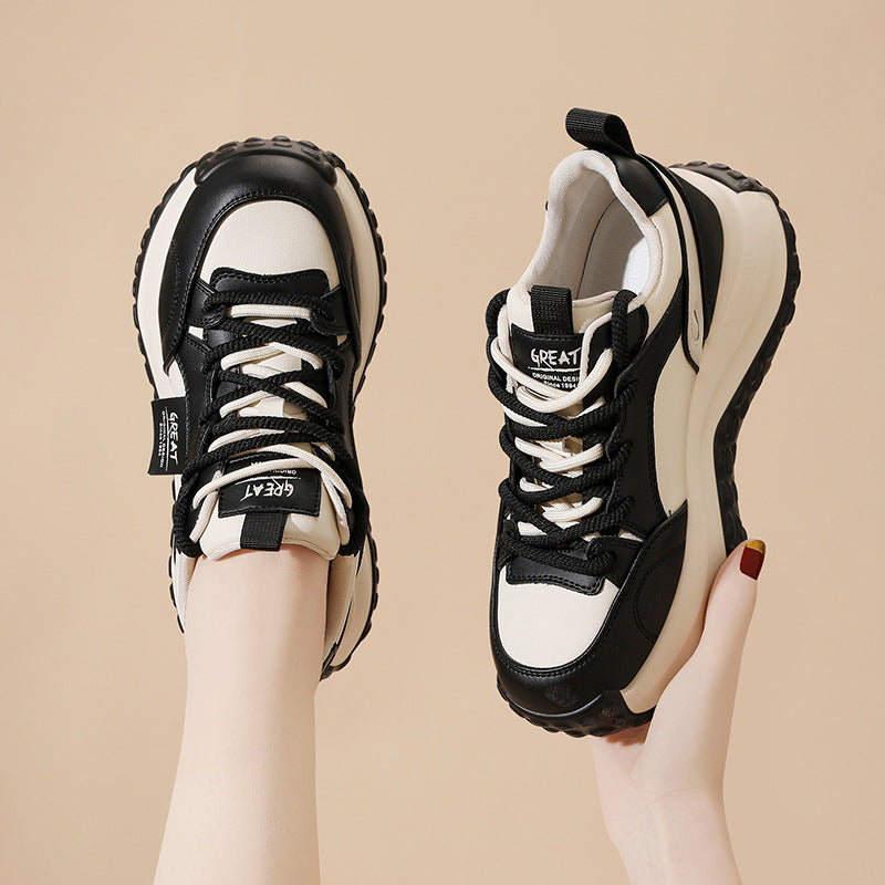 Women's Dad Thick Bottom Spring Surface Lightweight Sneakers