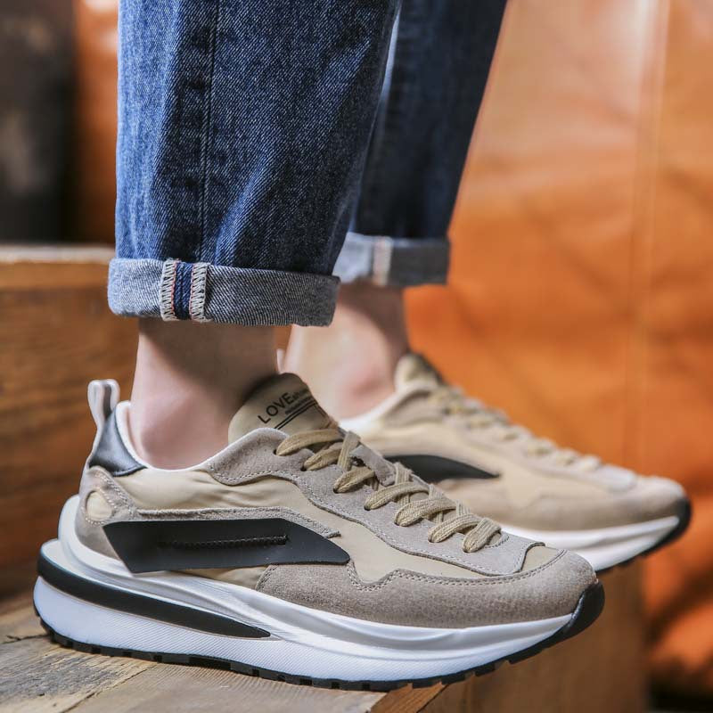 Men's Platform Dad Height Increasing Breathable Spring Sneakers