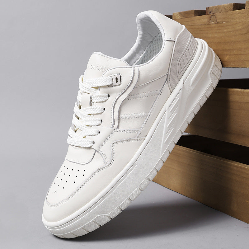 Men's Breathable White Autumn Trendy Sports Platform Men's Board Shoes