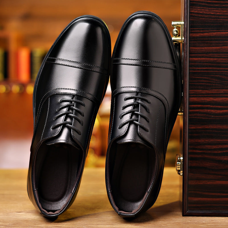 Men's Spring Breathable Business Formal Wear Soft Leather Shoes