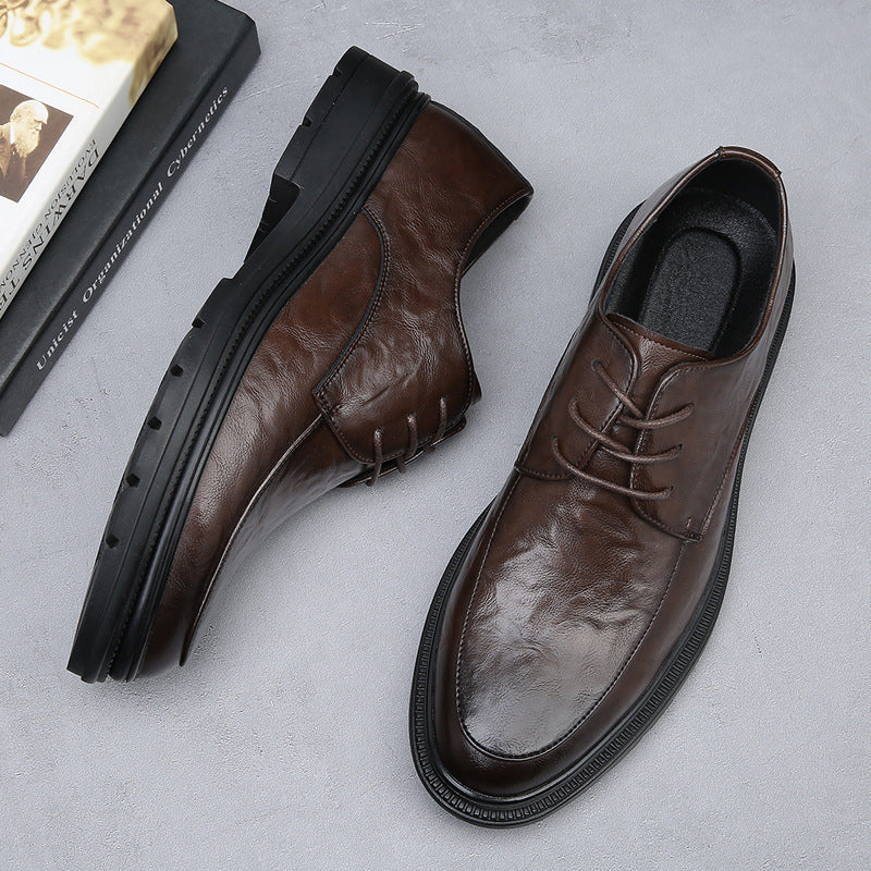 Men's Genuine Breathable Business Formal Wear Versatile Leather Shoes