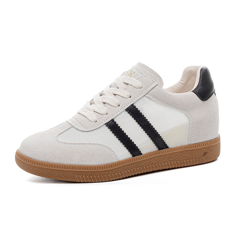 Women's Height Increasing Insole Genuine German Training Color Matching Wedge Casual Shoes