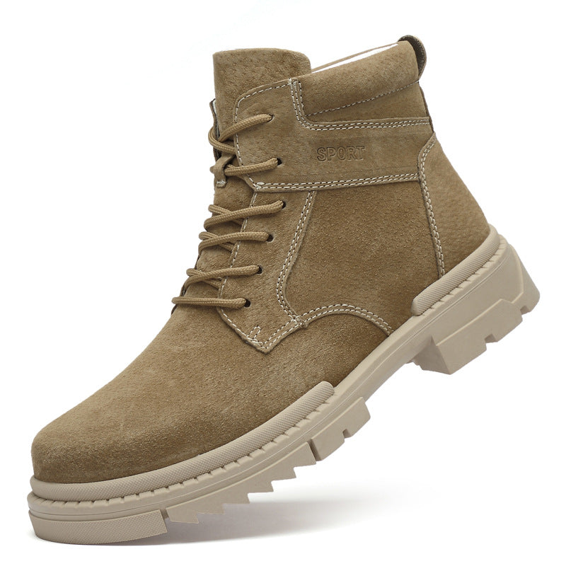Men's Height Increasing Insole Outdoor Martin Worker Boots