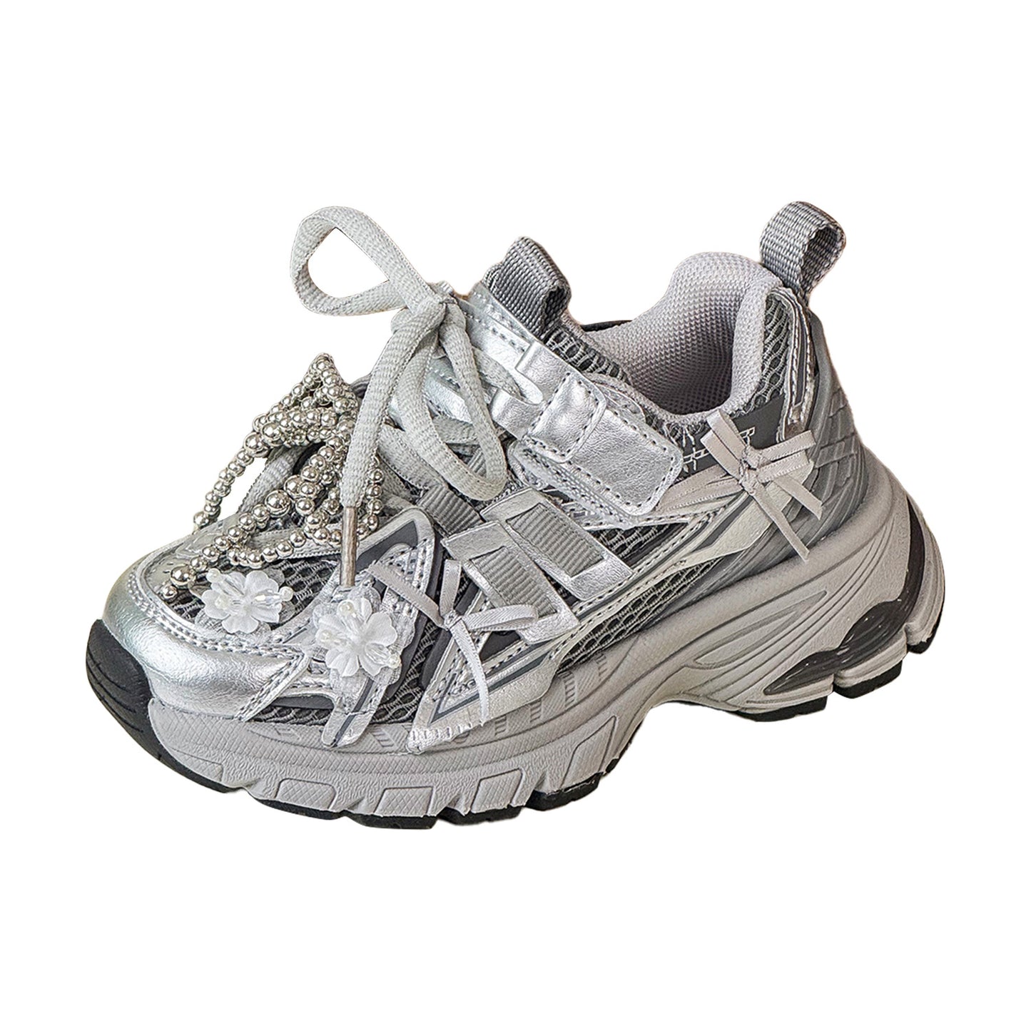 Sale Daddy Mesh Breathable Running Flower Kid's Sneakers