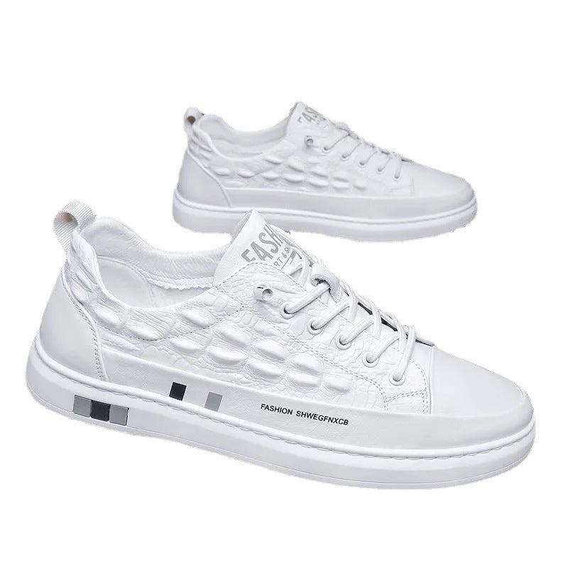 Men's Oversized Spring Widen Large Size White Sneakers