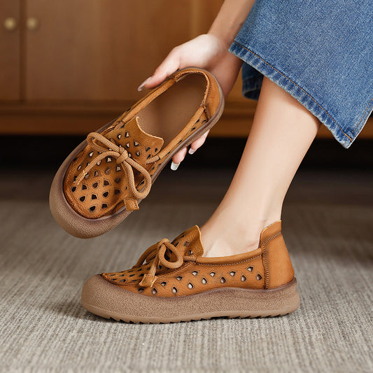 Summer Genuine Simple Style Flat Soft Casual Shoes