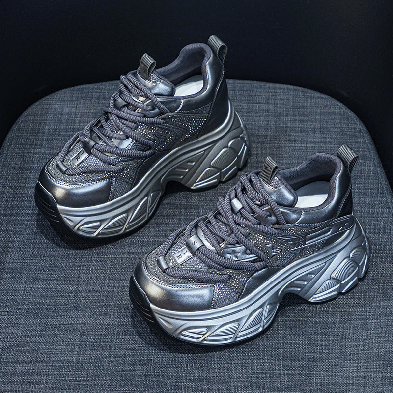 Women's Platform Dad Spring Versatile Special Fabric Casual Shoes