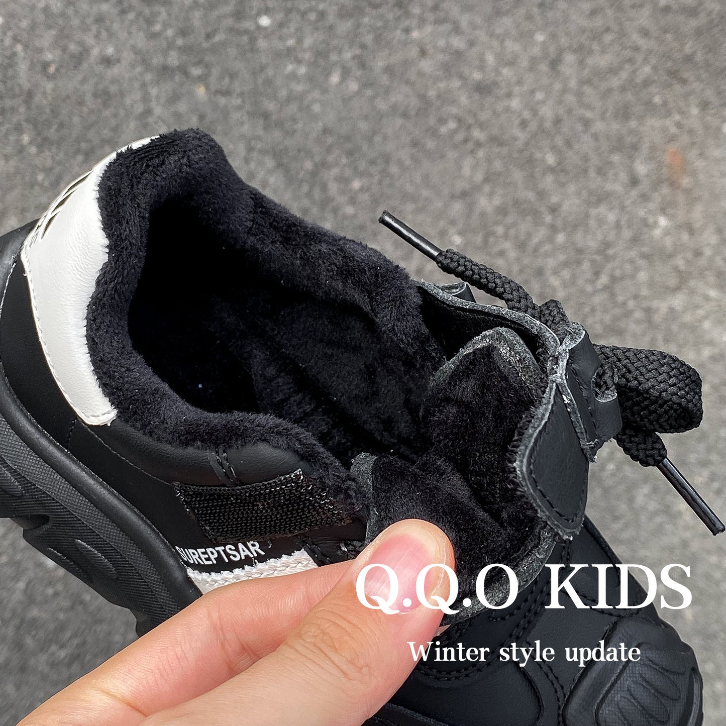 Children's Winter Fleece-lined German Training Korean Boys Kid's Sneakers
