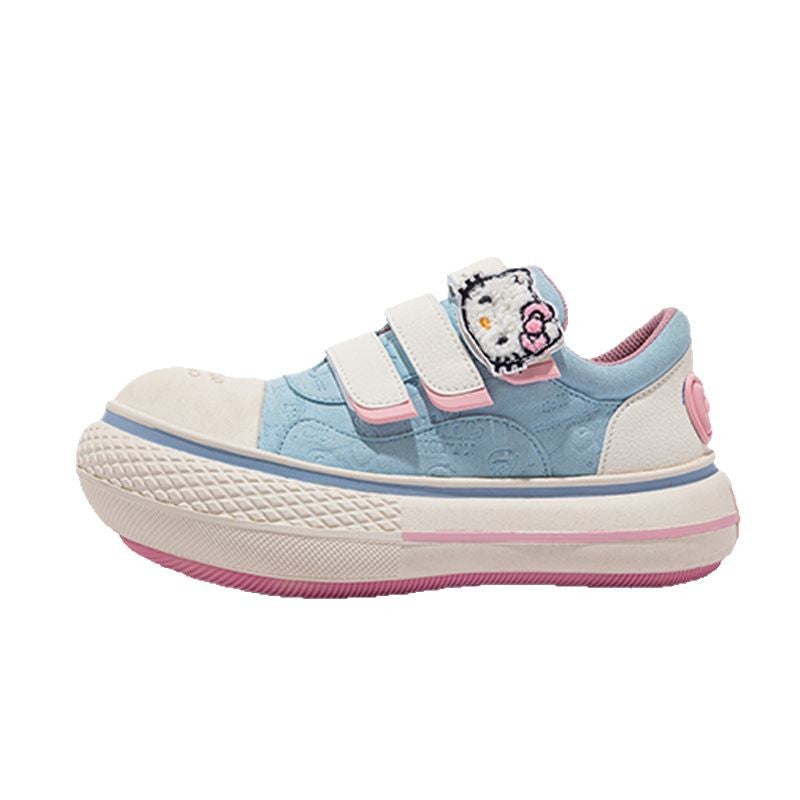 Women's Bottom Increased Big Head Blue Cute Canvas Shoes