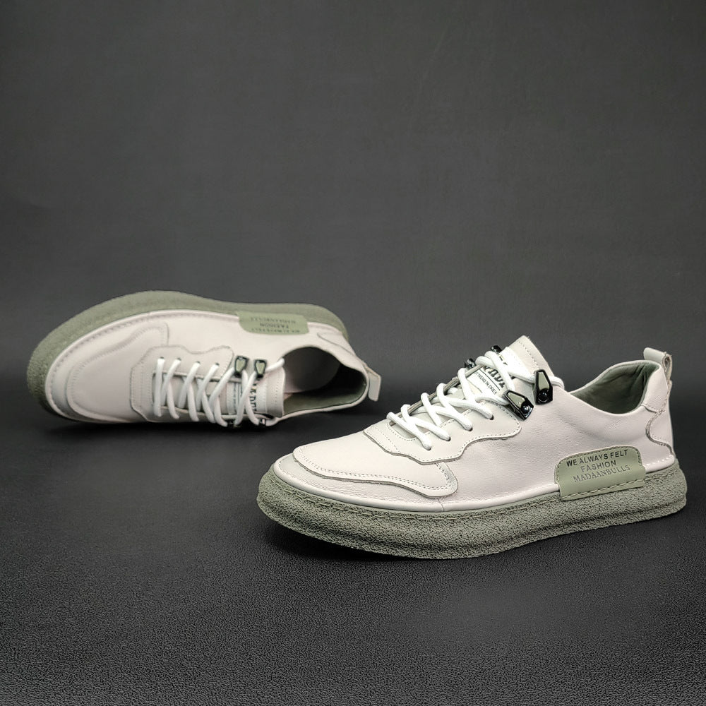 Men's Top Layer Cowhide Board Fashionable Niche Sneakers