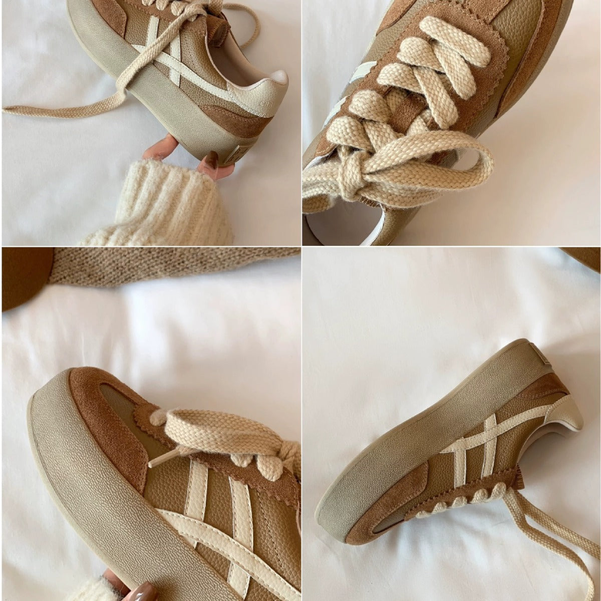 Thick-soled German Training Spring Round Toe Casual Shoes