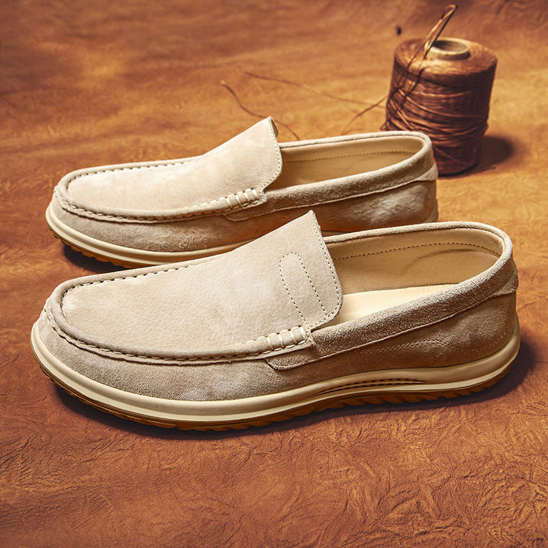 Men's Suede Tods Korean Fashion Slip-on Breathable Comfortable Men's Casual Shoes
