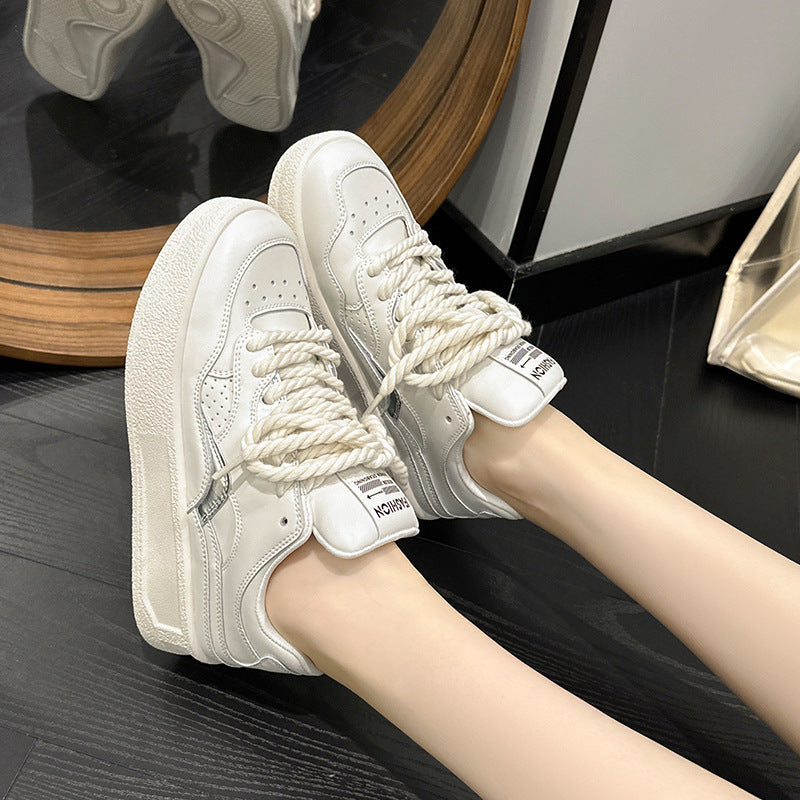 Women's White Autumn Sports Fashion Color Matching Casual Shoes
