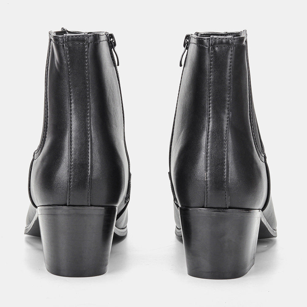 Men's Fashion Elevator High-heel Chelsea Ankle Boots