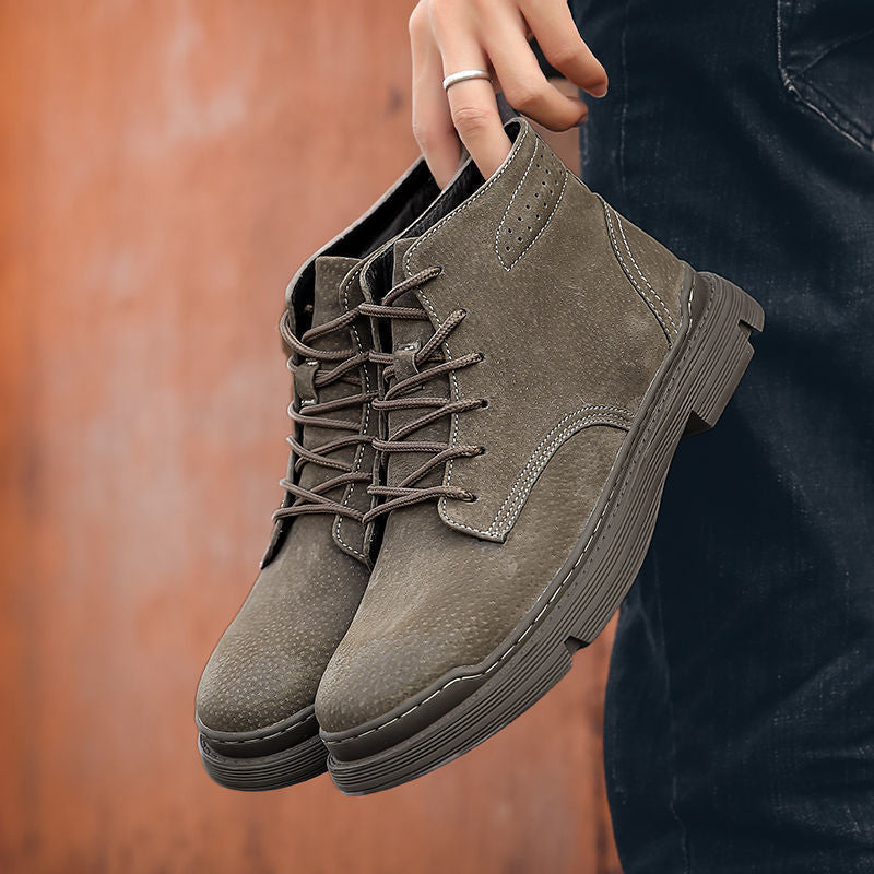 Men's British Style Spring Middle Top Working Wear Boots