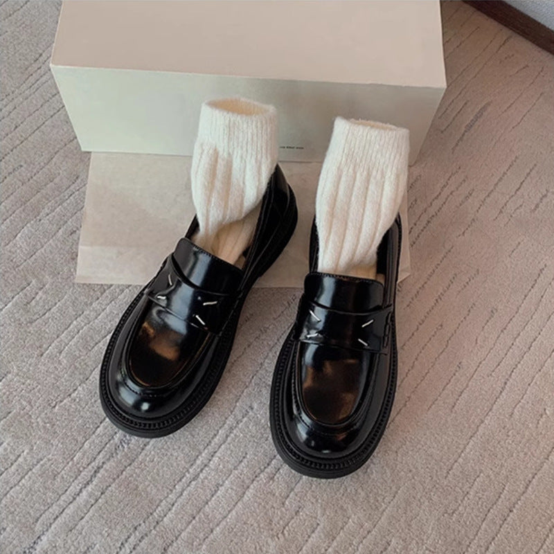 Women's Sheepskin Version Fashionable Genuine England Style Loafers