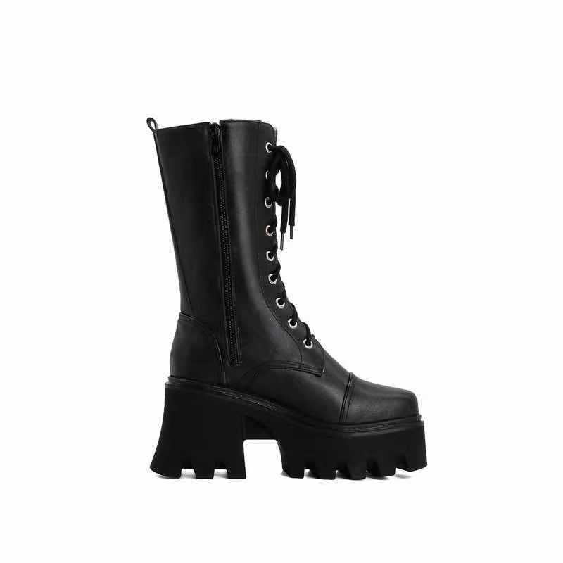 Women's Platform High Wedge Fashion White Boots