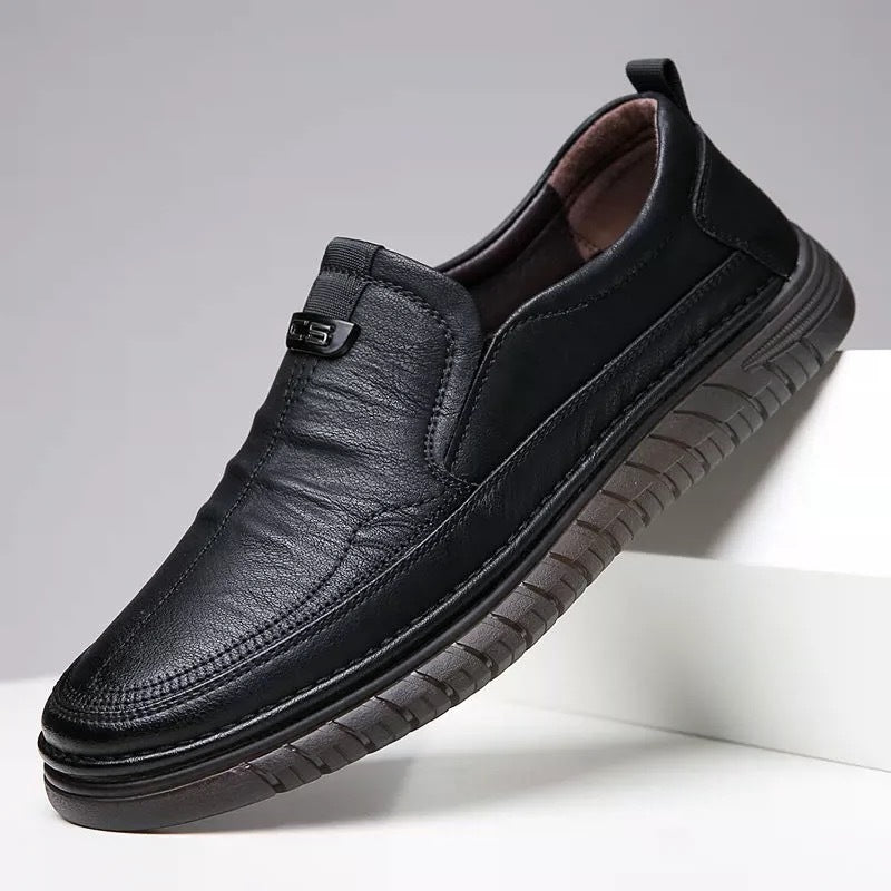 Men's Genuine Breathable One Pedal Dad Soft Leather Shoes