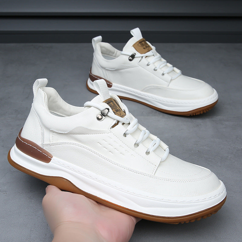 Men's Spring Fashion Breathable White Summer Hollow Sneakers