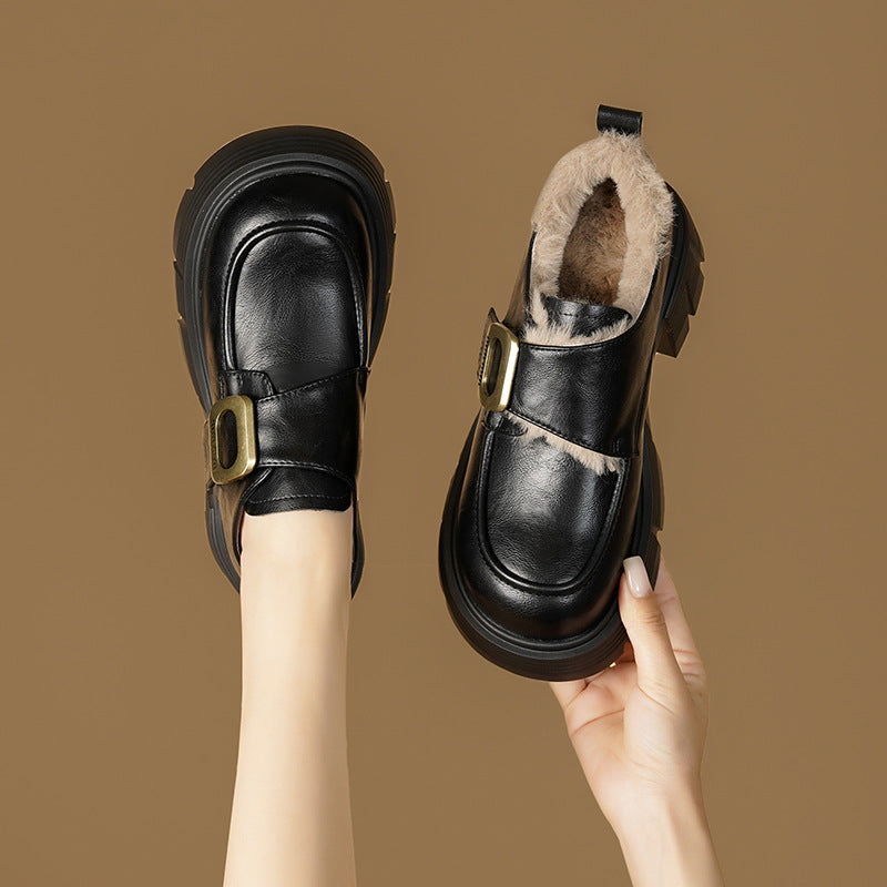 Women's Preppy Style Platform Soft Retro British Loafers