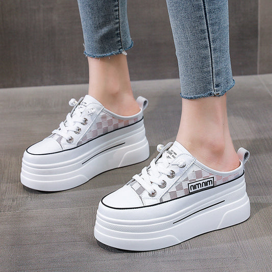 Women's Platform Height Increasing Insole Breathable Mesh Leisure Closed Sandals