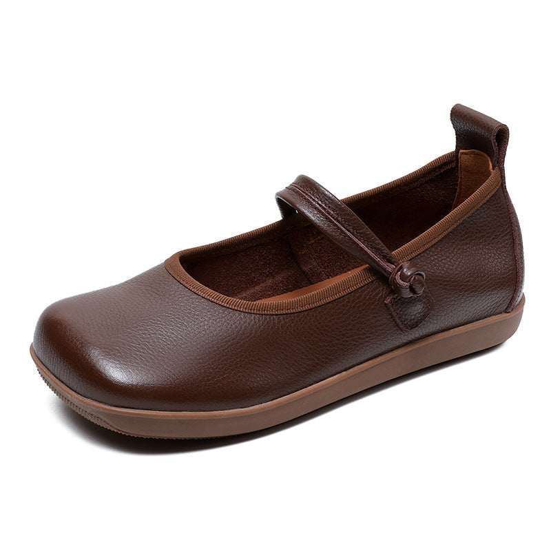 Women's Style Shallow Mouth Soft Bottom Surface Round Toe Pumps Casual Shoes