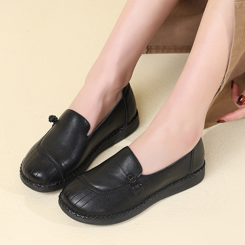 Women's Single-layer Large Size Shallow Mouth Flat Women's Casual Shoes