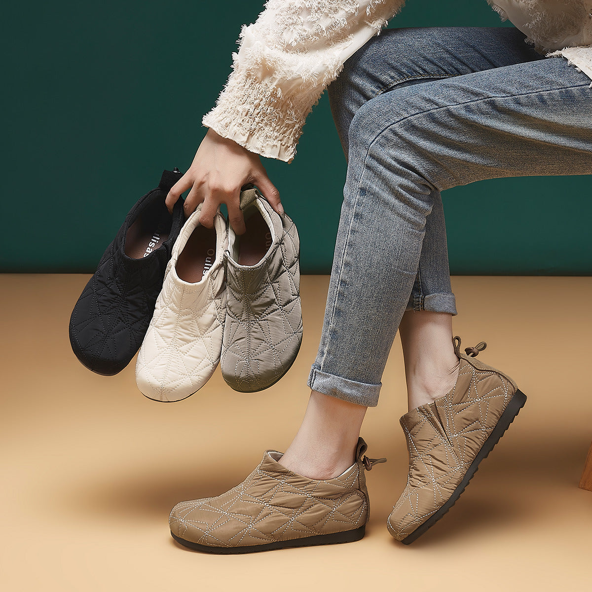Women's Protection Slip-on Comfortable Mom Flat Bottom Women's Casual Shoes