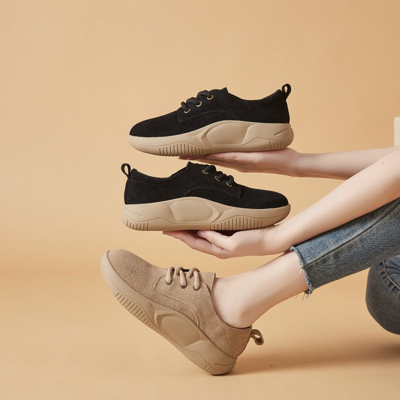 Women's Retro British Style Chunky Platform Small Casual Shoes