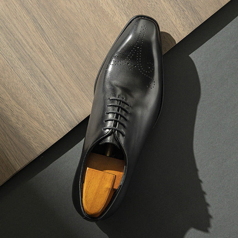 Men's Delivery Within Hours Square Toe Oxford Business Leather Shoes